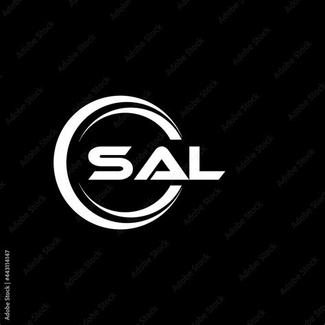 sal letter logo design  black background  illustrator vector