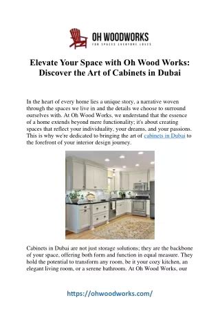 PPT - Elevate Your Space with Cabinets in Dubai PowerPoint Presentation ...