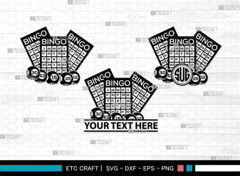 Bingo Monogram Bingo Silhouette Bingo Svg Bingo Card Svg Bingo