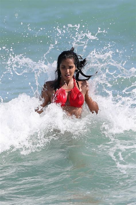Padma Lakshmi The Fappening Sexy Red Bikini The Fappening