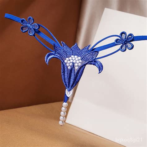 Jual Women Erotic Lingerie Sexy Panties Hollow Out G String Women S Briefs Pearls Thongs For Sex