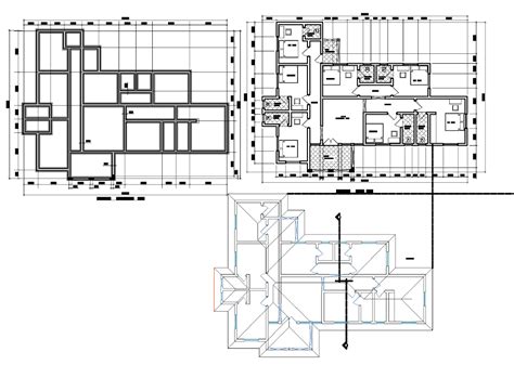 Detailed Guest House Plan Detail Dwg File Cadbull Bed Top View