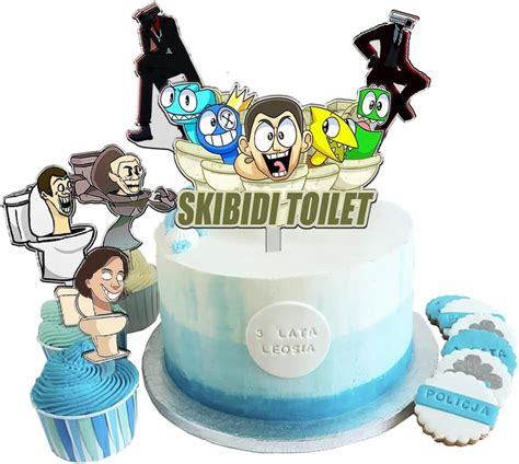 Lunk Skibidi Toilet Cake Toppers Pcs Acrylic Decorations Anime Game