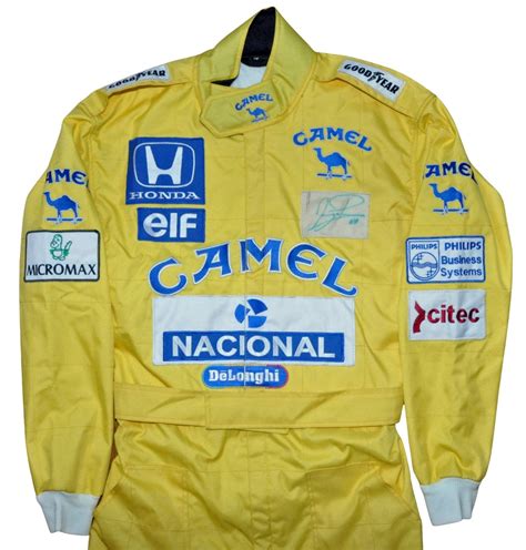 Ayrton Senna Signed Lotus 1987 F1 Replica Race Suit Monaco Memorabilia