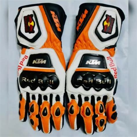 Ktm Redbull Brand New Motorcycle Motogp Motorbike Racing Leather Gloves