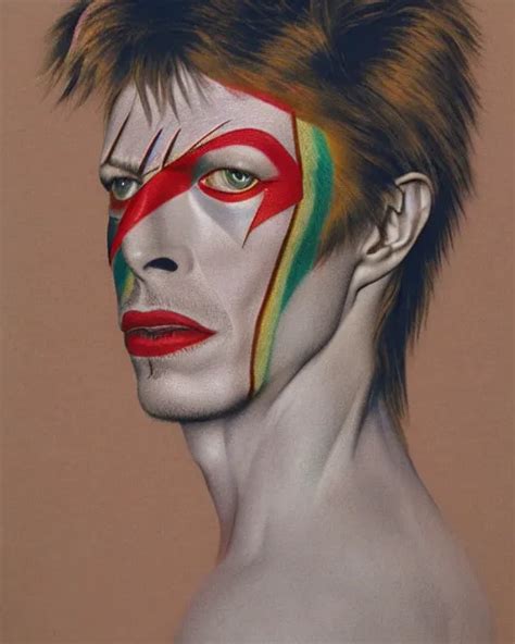 A Detailed Portrait Of David Bowie As Ziggy Stardust Stable Diffusion