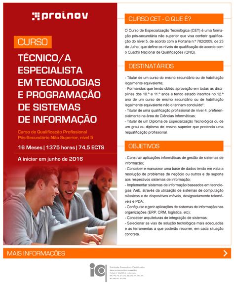 Curso Tecnico Em Programação - CURSO TÉCNICO/A ESPECIALISTA EM TECNOLOGIAS E PROGRAMAÇÃO DE SISTEMAS ...