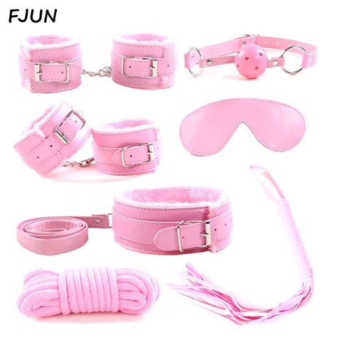 7 Pcs Set BDSM Bondage Sex Products SM Product Collar Eye Mask Leather Plush Fetish Adult Games