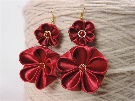 Tutorial Fabric Flower Earrings Grădina Cu Fluturi