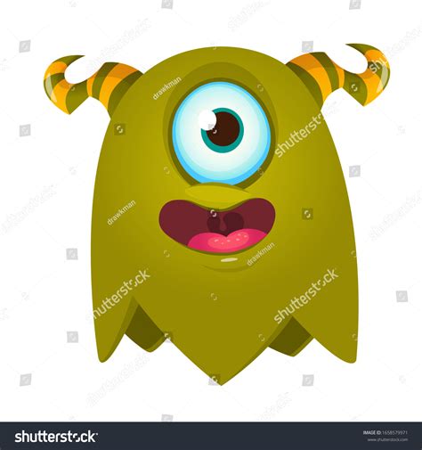 Cartoon Happy One Eye Monster Cyclops Stock Illustration 1658579971