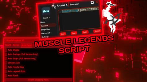 Arceus X V Muscle Legends Gui Script Auto Farm Auto Kill