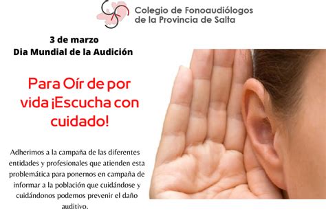 De Marzo Dia Mundial De La Audicion Colegio De Fonoaudi Logos De