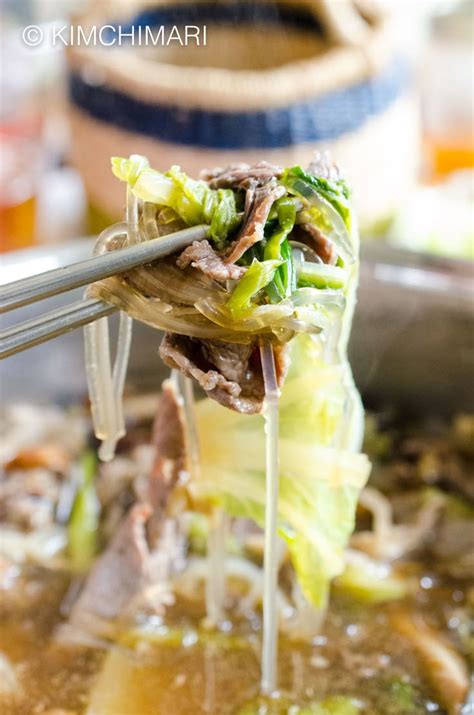 Bulgogi Hot Pot With Glass Noodles Bulgogi Jeongol Recipe Hot Pot Recipe Bulgogi Glass