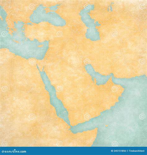 empty map of the middle east 6