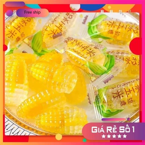 HOT HOT HOT Combo g Kẹo bắp dẻo nhân kem trong suốt Kẹo ngô nhân sữa chảy món ăn vặt