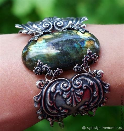 Браслет "Лукреция" Лабрадорит – заказать на Ярмарке Мастеров – 257K3RU ...
