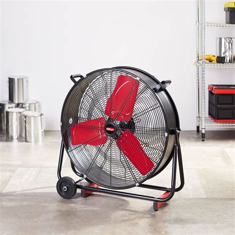 24 Inch Tilt Floor Tilted Drum Fan Heavy Duty High Velocity Garage Shop