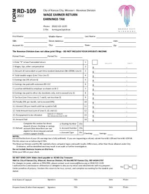 MO RD-109 - Kansas City 2022-2025 - Fill and Sign Printable Template Online