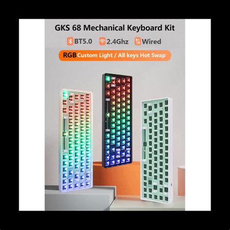 Gks Portable Hot Swap Rgb Mechanical Keyboard Kit Gaming Keyboard Keys Wired Cable Hot Swap