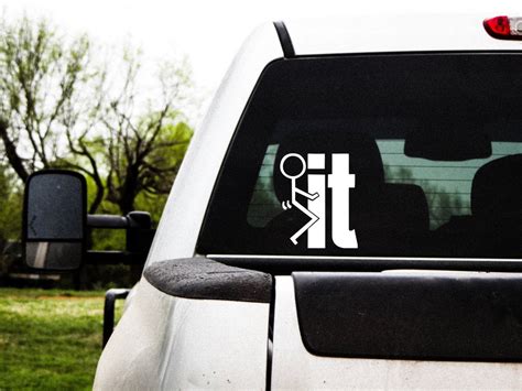 Fuck It Stick Figure Decal Sticker Etsy