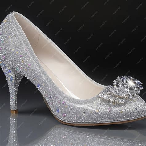 Premium Photo | Cinderellas sparking glass shoe