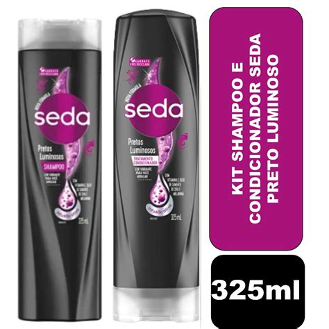 Shampoos E Condicionadores Seda - Kit Shampoo e Condicionador Seda Preto Luminoso 325ml | Shopee Brasil