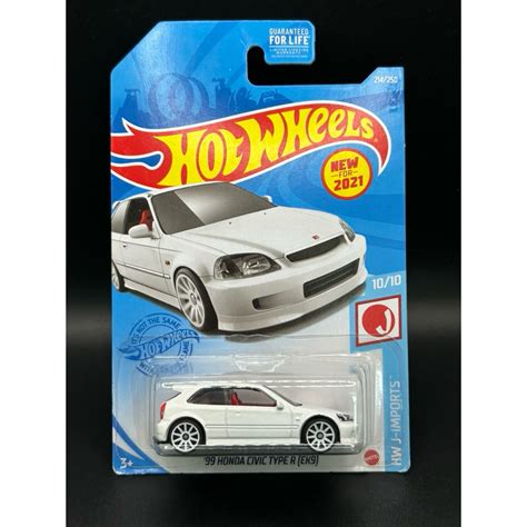 Hot Wheels Honda Civic Type R Ek J Hook Crease Shopee Malaysia
