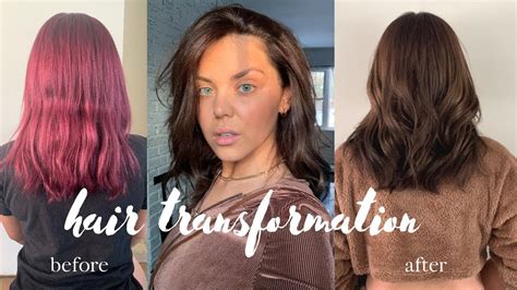 HAIR TRANSFORMATION Red To Brown Without Bleach YouTube