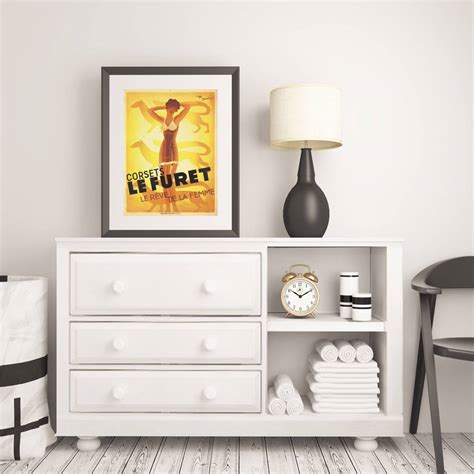 Vintage Advertising French Lingerie Ad Vintage Poster Lingerie Poster Poster Canvas Print