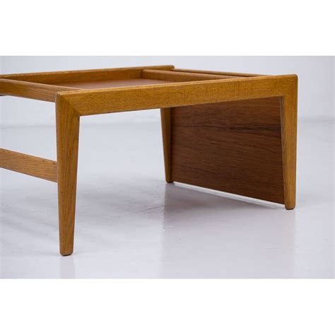 Vintage Nikko side table in solid oak and teak by Yngvar Sandström for