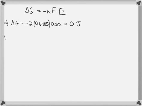 Solved For The Standard Cell Potentials Given Here Determine The Δ G ∘ For The Cell In Kj A