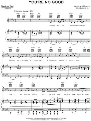 "You're No Good" Sheet Music - 6 Arrangements Available Instantly - Musicnotes