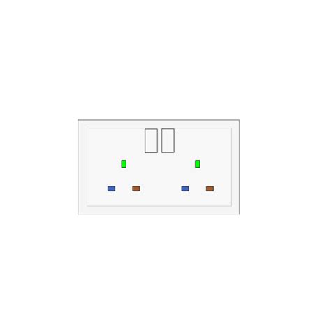 Uk Double Socket Free Svg