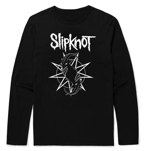 Slipknot Nonagram Goat Longsleeve T Shirt Metal Rock T Shirts And