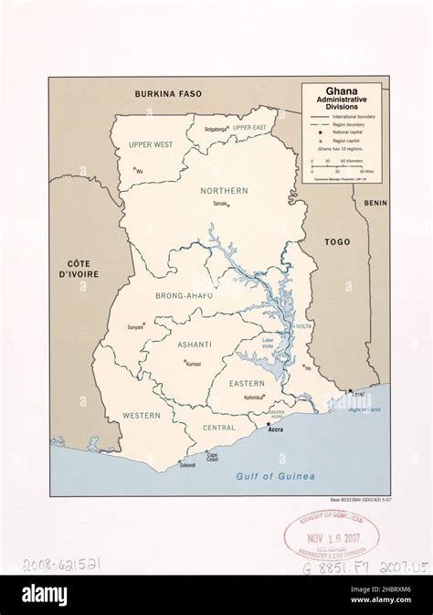 Mapa De Las Divisiones Administrativas De Ghana Fotograf As E Im Genes