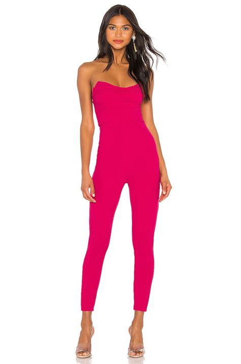 Superdown Clarice Strapless Jumpsuit In Hot Pink Revolve