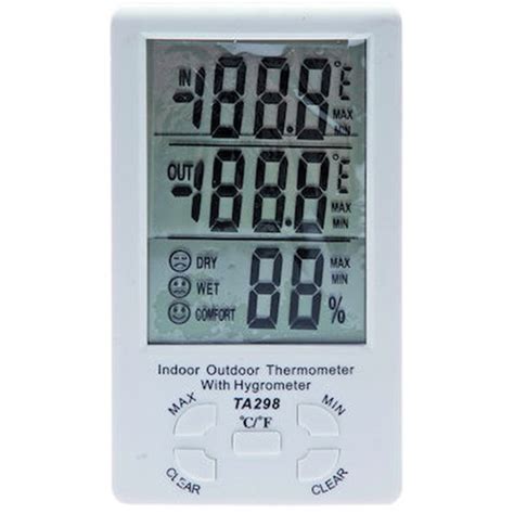 Ψηφιακό θερμόμετρο και υγρόμετρο με διπλό αισθητήρα TA298