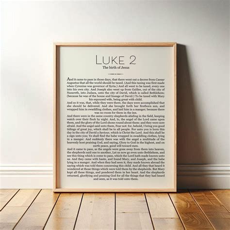 Luke Printable Bible Verse Minimalist Christian Wall Art For