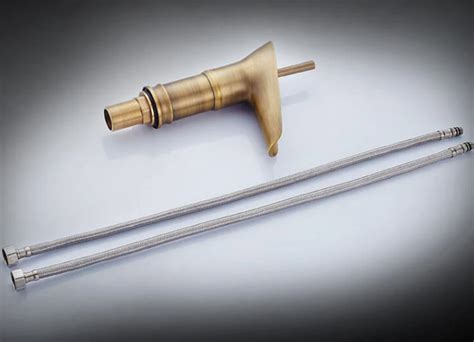 Fancy Basin Faucet Tap Mixer Hot And Cold Waterfall Inch Height Brown Antique Colour At