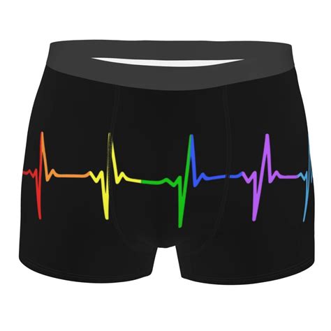 Faux Glitter Pride Flag Underwear Sexy Breathbale LGBT Gay Lesbian Boxer Briefs Shorts Panties