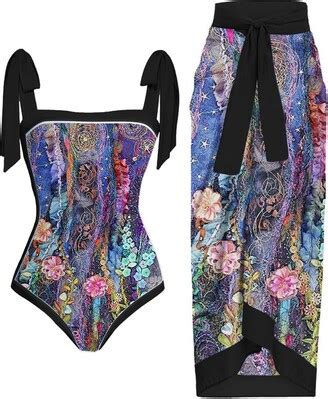 KOUZHAOA Fuller Bust Swimwear One Shoulder Swimming Costume Surf Bikini Top Beach Cover Up Skirt