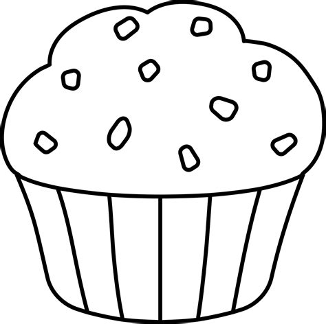 Muffin Chocolate Chip Dessert Icon Element Illustration Line With White