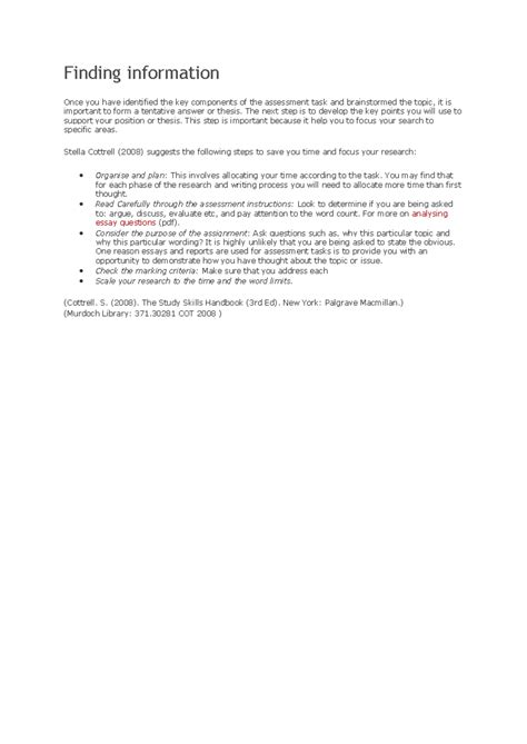 Finding information - notes - Finding information Once you have