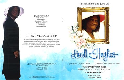 Linell Hughes Obituary | AA Rayner and Sons Funeral Homes