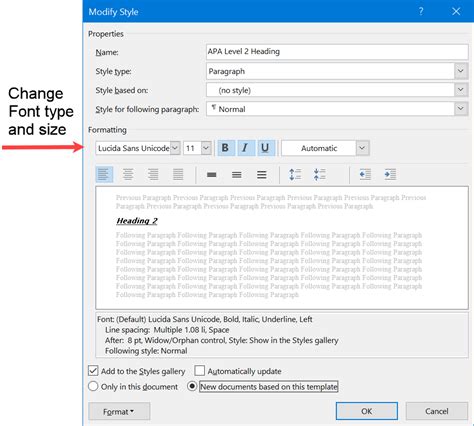 Level 2 heading in APA format can be created quickly in Microsoft Word