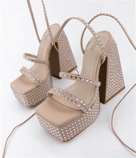 Samara Nude Ta Detayl Platformlu Kal N Topuk Sandalet Sm