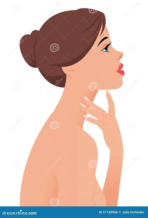 Beautiful Naked Woman Is Shaving Her Leg Vector Illustration CartoonDealer 41041660