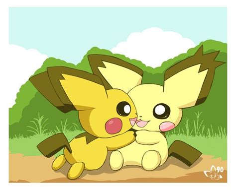 Shiny And Notched Ear Pichus By Pichu90 On Deviantart Cute Pikachu