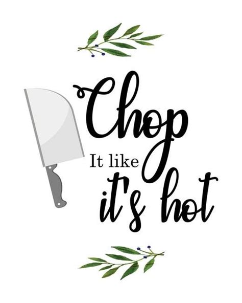 Chop It Like Its Hot Kitchen Wall Decor Art Print By Javakufi Art Print Kitchen Wall Art