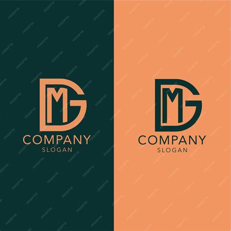 Premium Vector Modern Monogram Initial Letter Gm Logo Design Template